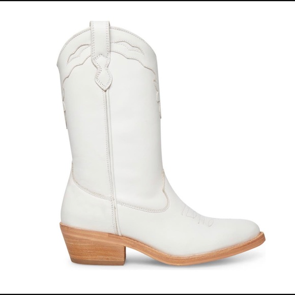 Steve Madden Shoes - NWT Steve Madden White Laredo Western boot+Cowboy+Cowgirl Boot+Leather+7+7.5+8